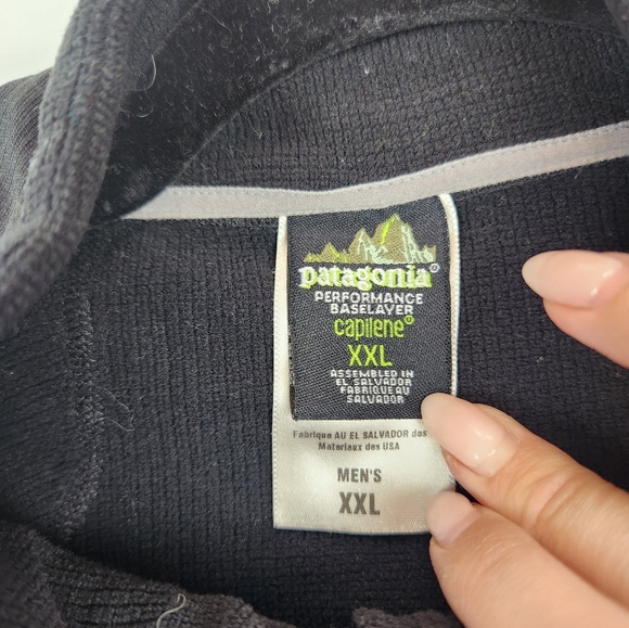 Patagonia Capilene Mens 1/4 Zip Pullover Sweater Black Size XXL. - Picture 4 of 8